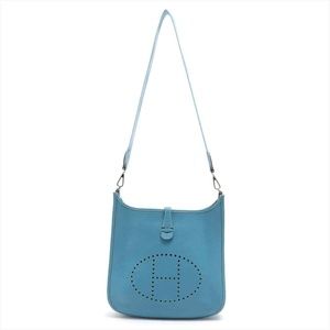 Hermes Evelyne I PM Taurillon Clemence Blue Jean